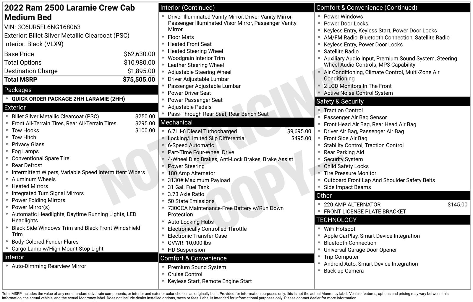 ram ram 2500 pickup 2022 3C6UR5FL6NG168063 image ram ram 2500 pickup 2022 3C6UR5FL6NG168063 image